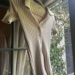 Tan Ribbed loungewear set